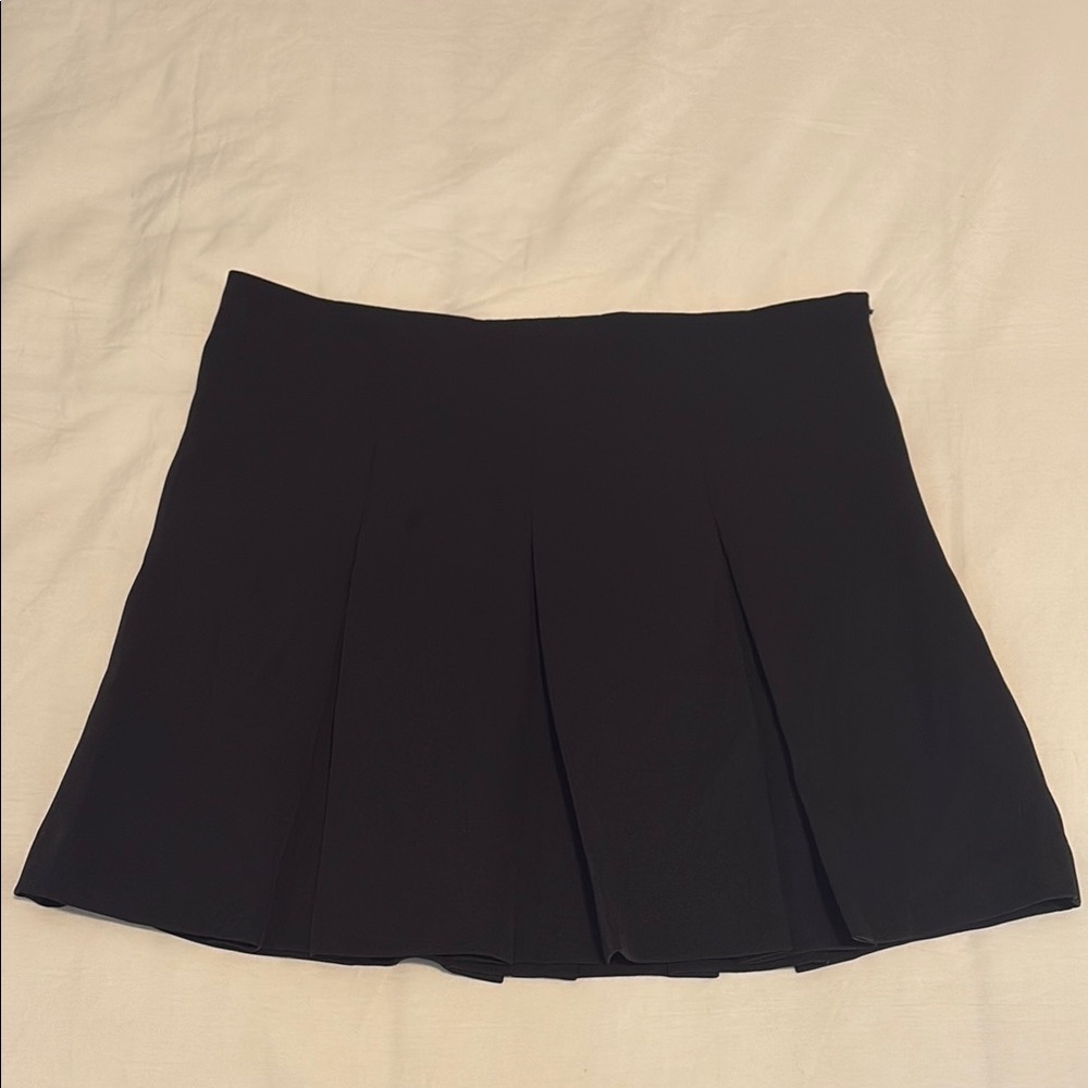 Classic Black Pleated Skirt